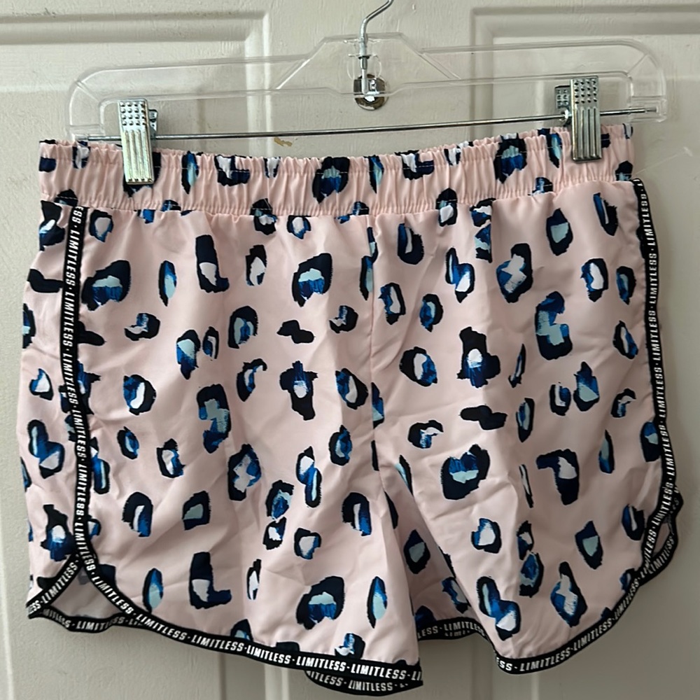 IDEOLOGY LIMITLESS LEOPARD PRINT RUNNING SHORTS: PINK/BLACK:NWOT: XL
